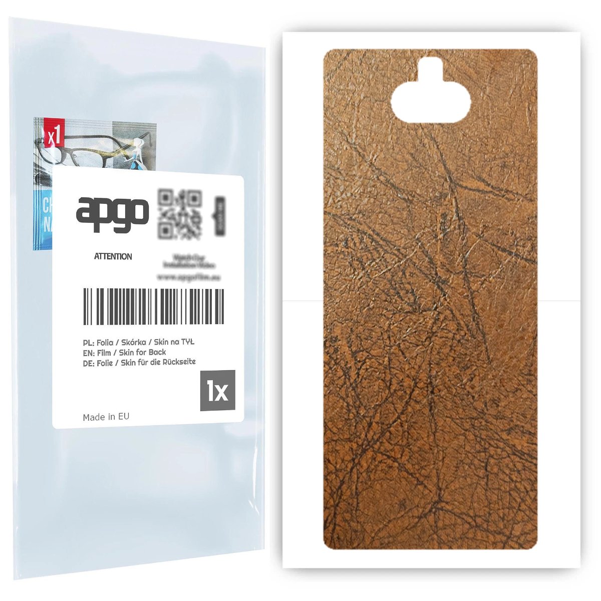 Folia naklejka skórka strukturalna na TYŁ do Sony Xperia 10 -  Skóra Vintage - apgo SKINS