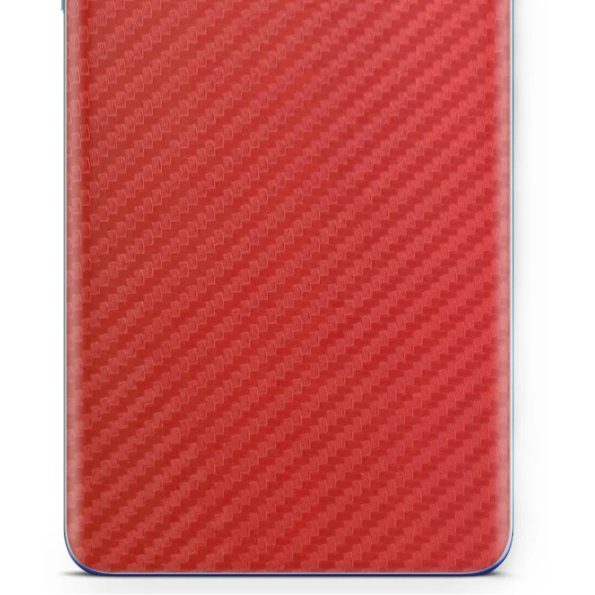 Folia naklejka skórka strukturalna na TYŁ do HTC One X10 -  Carbon Czerwony - apgo SKINS