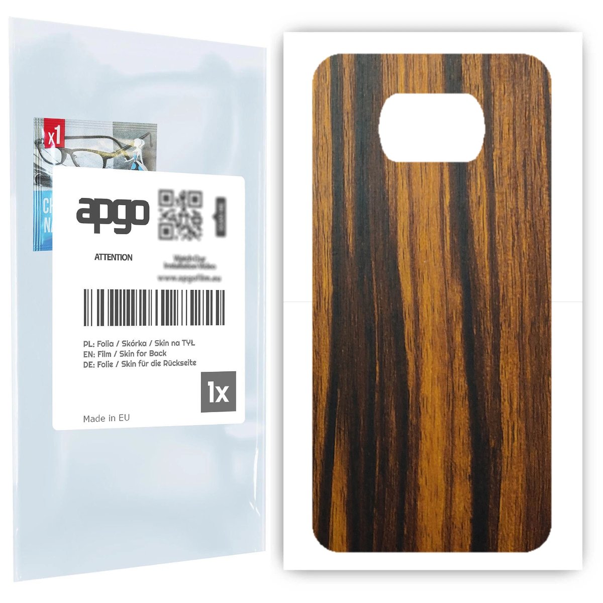 Folia naklejka skórka strukturalna na TYŁ do Xiaomi Poco X3 -  Drewno Tygrysie - apgo SKINS