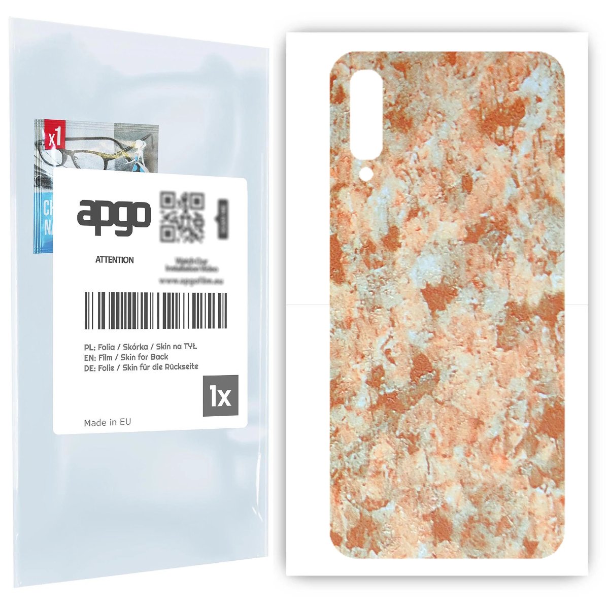 Folia naklejka skórka strukturalna na TYŁ do Samsung Galaxy A70 -  Kamień Piaskowiec - apgo SKINS