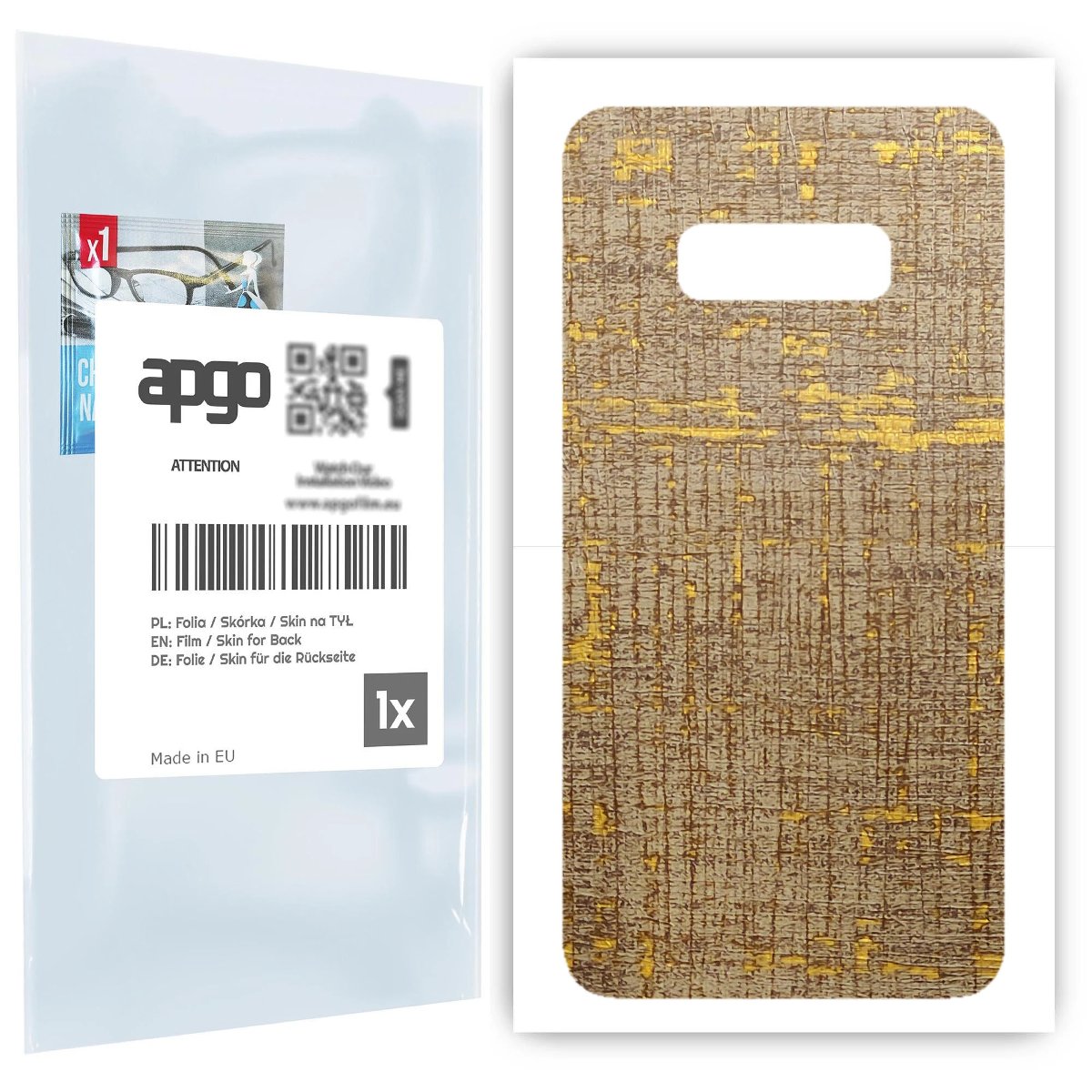 Folia naklejka skórka strukturalna na TYŁ do Samsung Galaxy S10e -  Tkanina Vintage - apgo SKINS