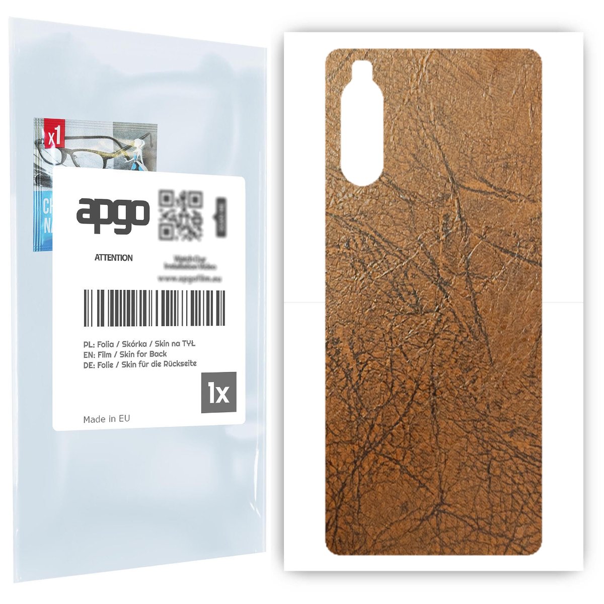 Folia naklejka skórka strukturalna na TYŁ do Sony Xperia 10 III -  Skóra Vintage - apgo SKINS