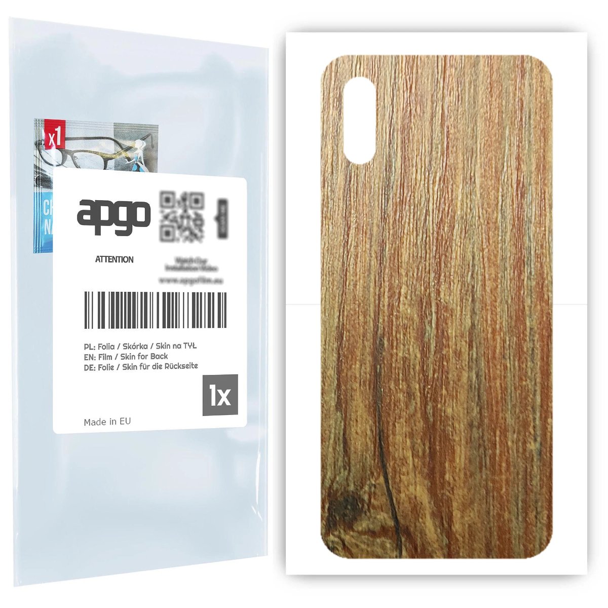 Folia naklejka skórka strukturalna na TYŁ do Xiaomi Redmi 9A -  Drewno Sosna Antyczna - apgo SKINS