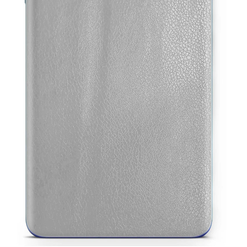 Folia naklejka skórka strukturalna na TYŁ do Samsung Galaxy J7 Prime -  Skóra Srebrna - apgo SKINS