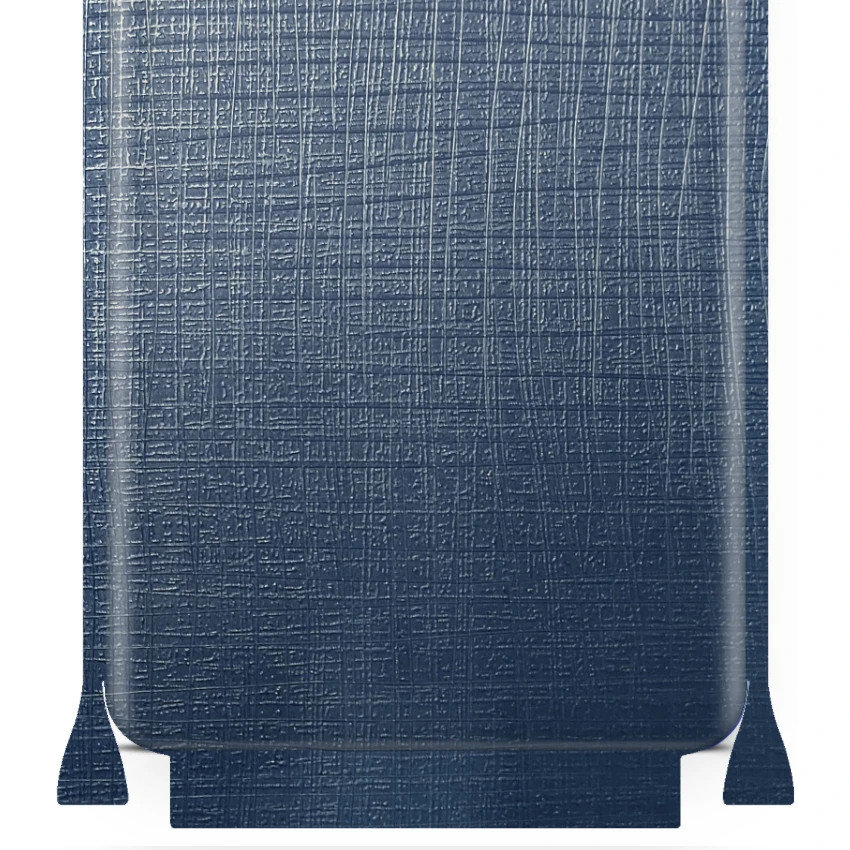 Folia naklejka skórka strukturalna na TYŁ+BOKI do Apple iPad 10.2 -  Tkanina Granatowa - apgo SKINS