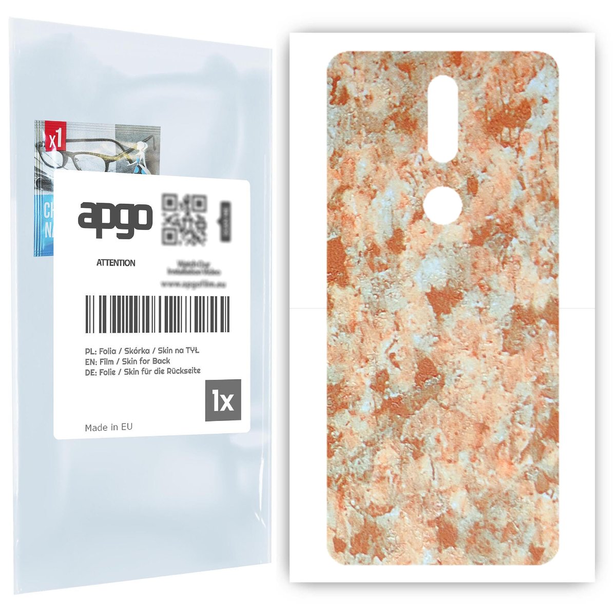 Folia naklejka skórka strukturalna na TYŁ do Nokia 2.4 -  Kamień Piaskowiec - apgo SKINS