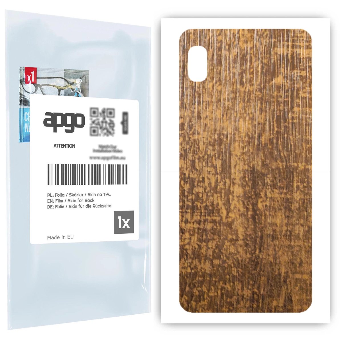 Folia naklejka skórka strukturalna na TYŁ do Samsung Galaxy A10 -  Drewno Dąb Stary - apgo SKINS