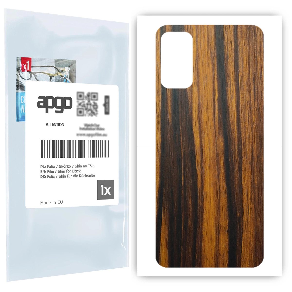Folia naklejka skórka strukturalna na TYŁ do Xiaomi Poco M3 Pro 5G -  Drewno Tygrysie - apgo SKINS