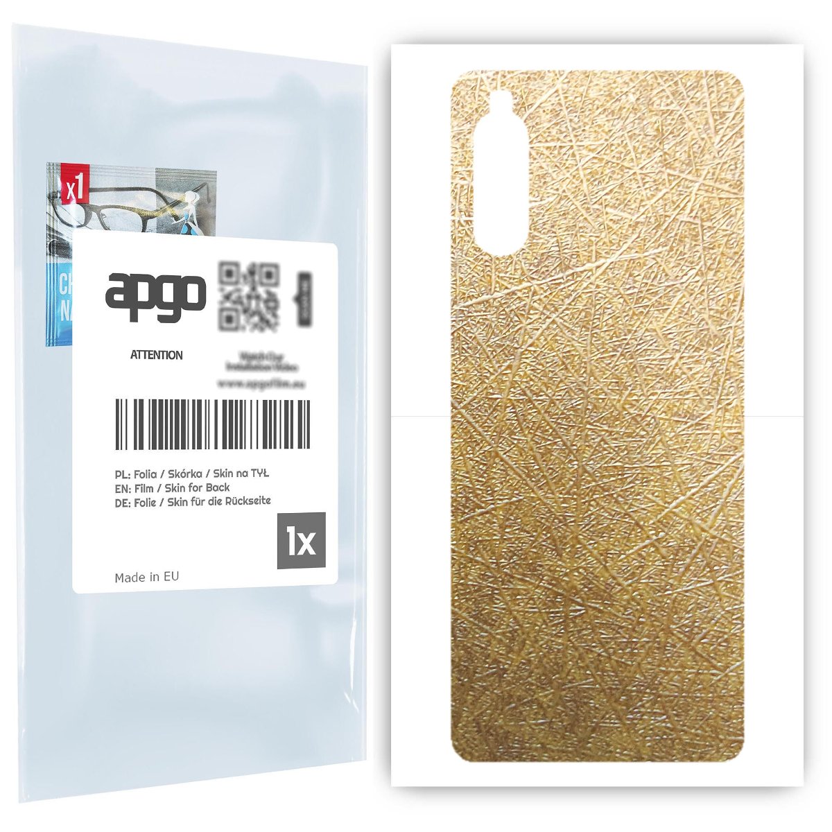 Folia naklejka skórka strukturalna na TYŁ do Sony Xperia 10 II -  Tkanina Włókno - apgo SKINS