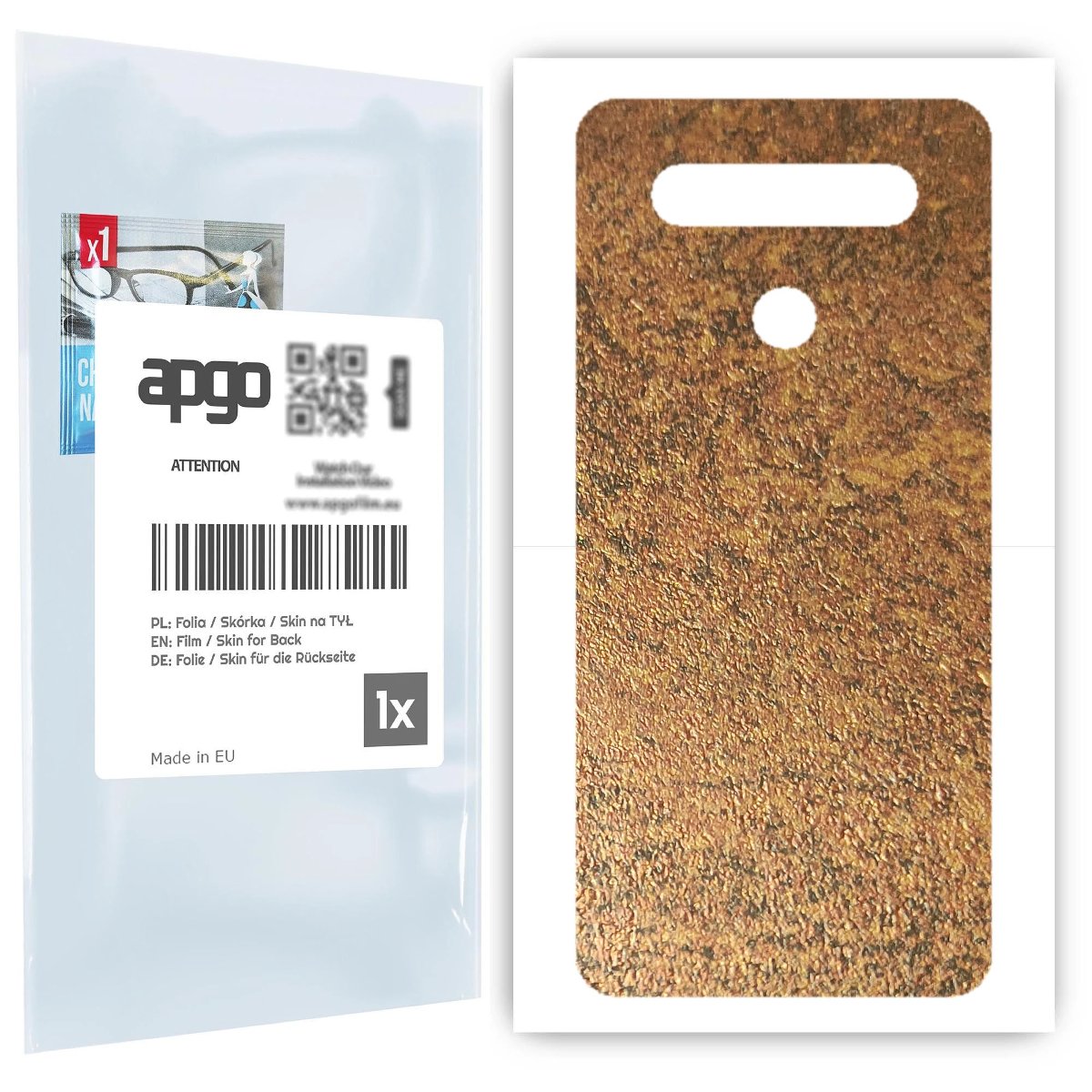 Folia naklejka skórka strukturalna na TYŁ do LG K51S -  Zardzewiała Miedź - apgo SKINS