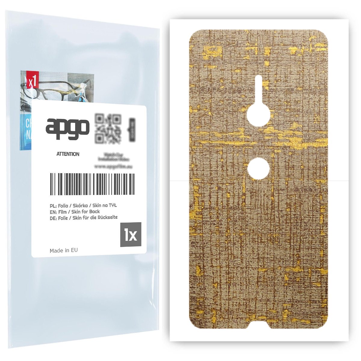 Folia naklejka skórka strukturalna na TYŁ do Sony Xperia XZ3 -  Tkanina Vintage - apgo SKINS
