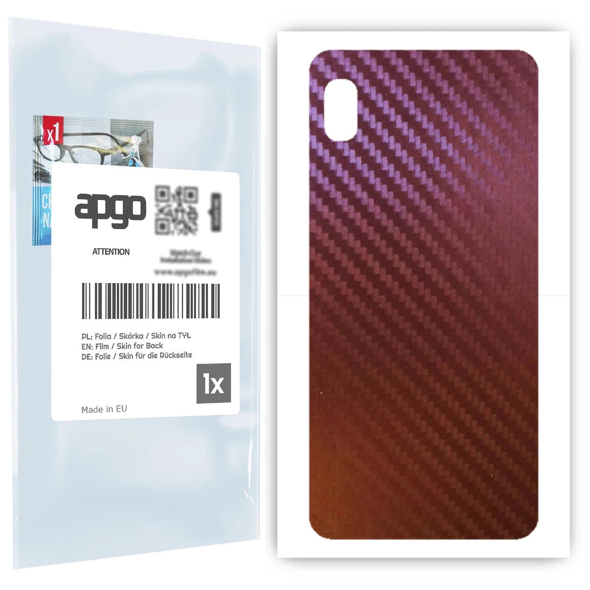 Folia naklejka skórka strukturalna na TYŁ do Samsung Galaxy A10 -  Carbon Kameleon CAKA5 - apgo SKINS