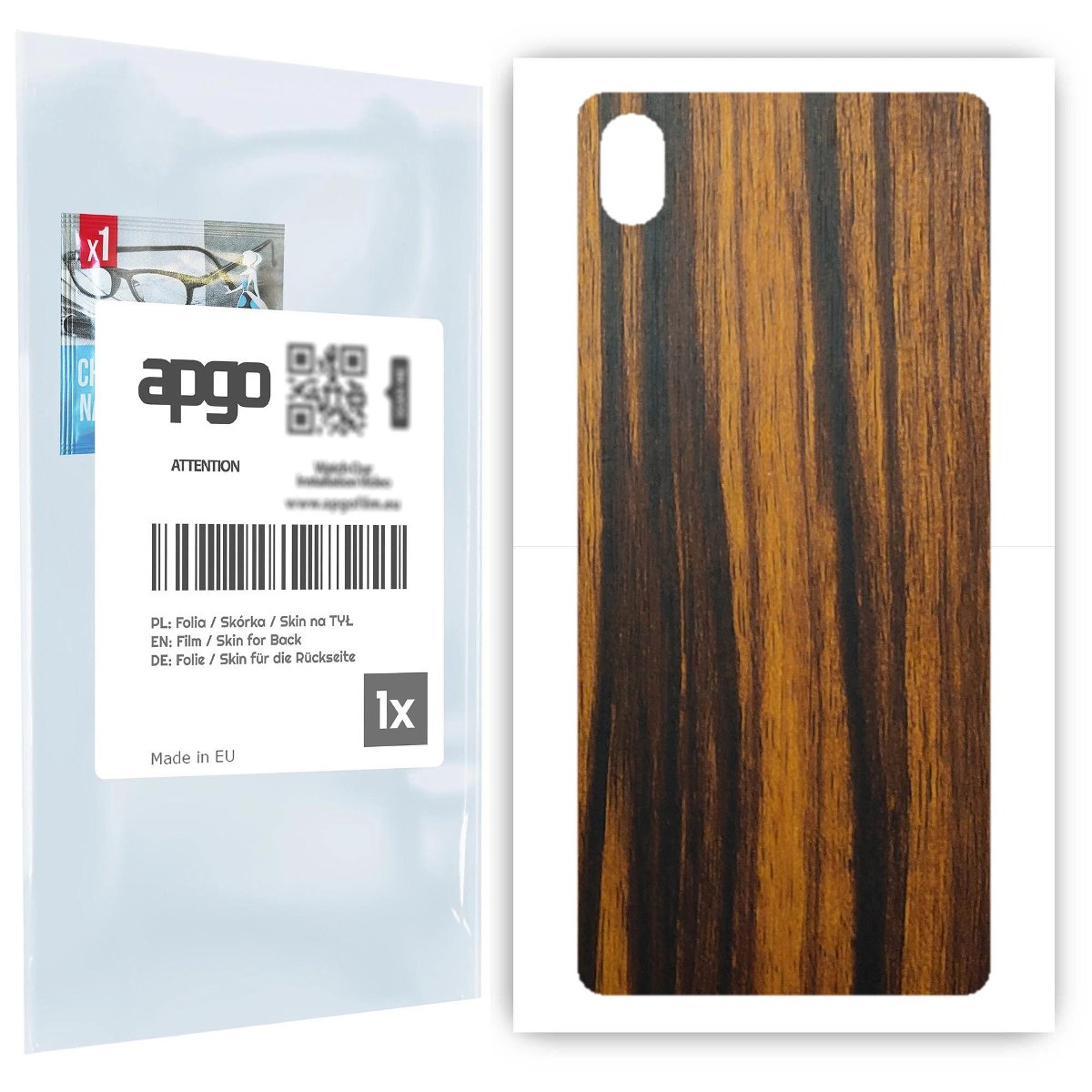 Folia naklejka skórka strukturalna na TYŁ do Sony Xperia L3 -  Drewno Tygrysie - apgo SKINS