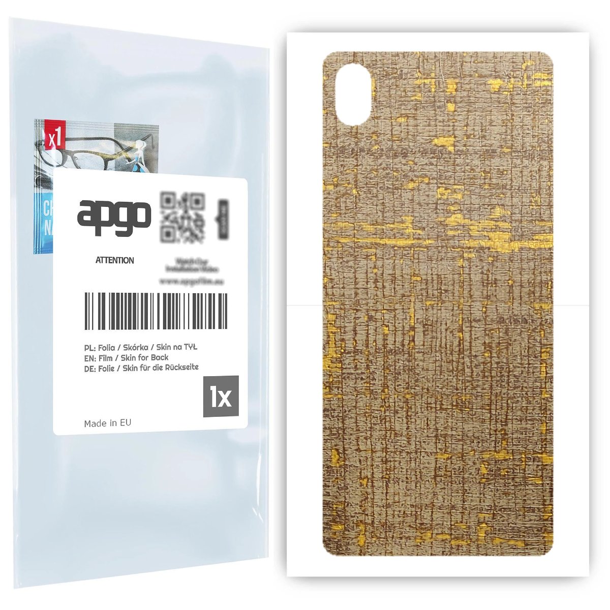 Folia naklejka skórka strukturalna na TYŁ do Sony Xperia L3 -  Tkanina Vintage - apgo SKINS