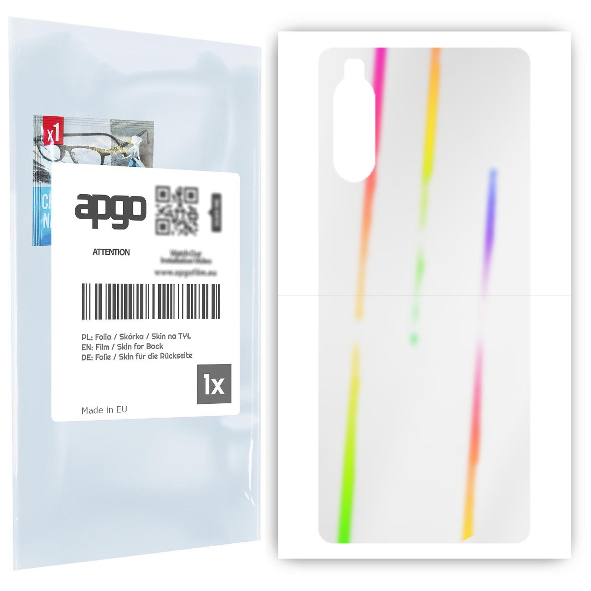 Folia hydrożelowa naklejka efekt tęczy AURORA na TYŁ do Sony Xperia 10 III - apgo hydrogel Rainbow Ray