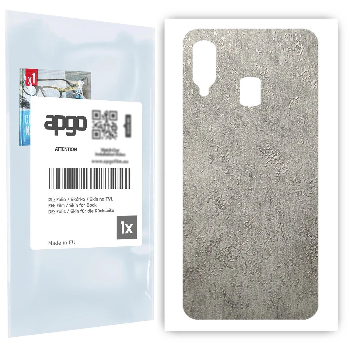 Folia naklejka skórka strukturalna na TYŁ do Samsung Galaxy A40 -  Beton - apgo SKINS