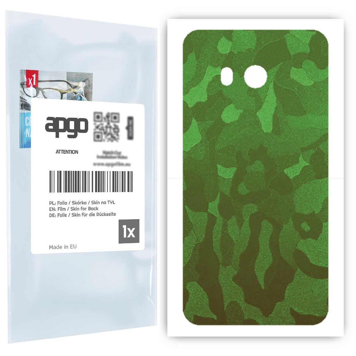 Folia naklejka skórka strukturalna na TYŁ do HTC U11 -  Moro | Camo Zielony - apgo SKINS