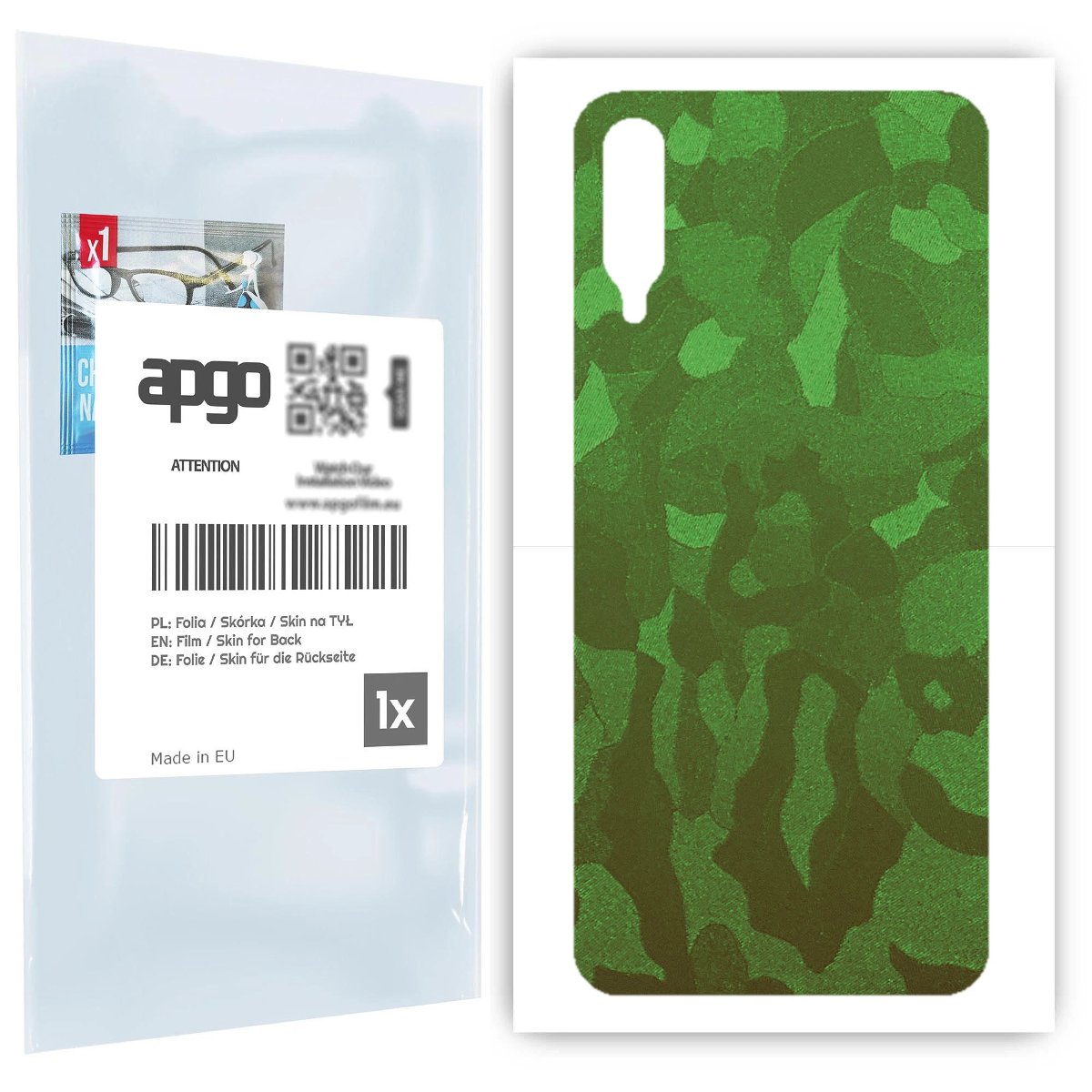 Folia naklejka skórka strukturalna na TYŁ do Samsung Galaxy A30s -  Moro | Camo Zielony - apgo SKINS