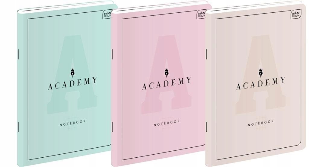 Inter-druk Zeszyt A4/60K kratka Academy Pastel 5szt)