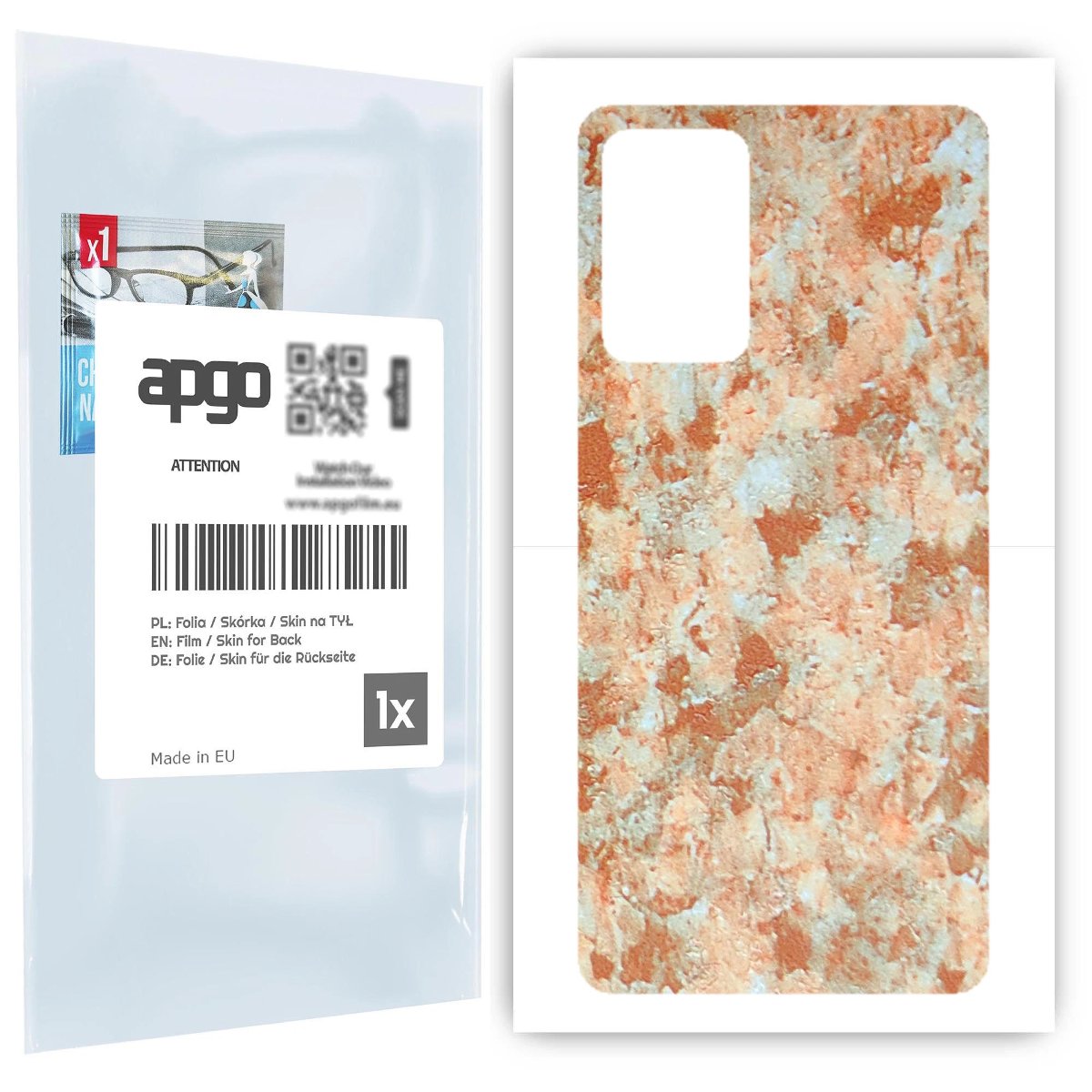 Folia naklejka skórka strukturalna na TYŁ do Samsung Galaxy A72 -  Kamień Piaskowiec - apgo SKINS