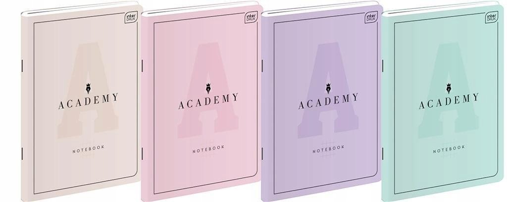 Inter-druk Zeszyt A5/60K linia Academy Pastel (10szt) -