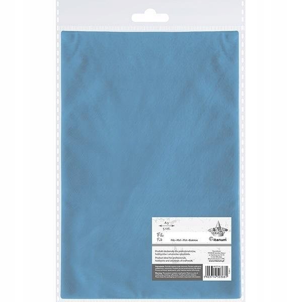 Titanum Filc A3 niebieski pastel 5szt