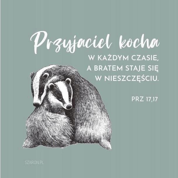 Szaron Podstawka korkowa z cytatem. Przyjaciel kocha w każdym czasie