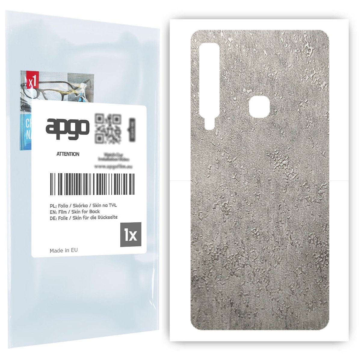 Folia naklejka skórka strukturalna na TYŁ do Samsung Galaxy A9 (2018) -  Beton - apgo SKINS