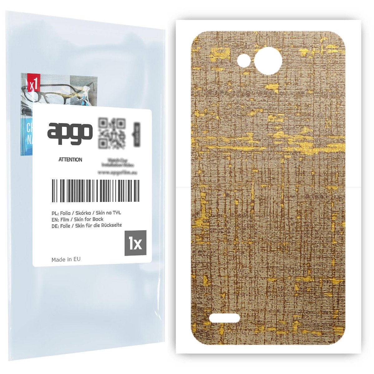Folia naklejka skórka strukturalna na TYŁ do LG X power2 -  Tkanina Vintage - apgo SKINS
