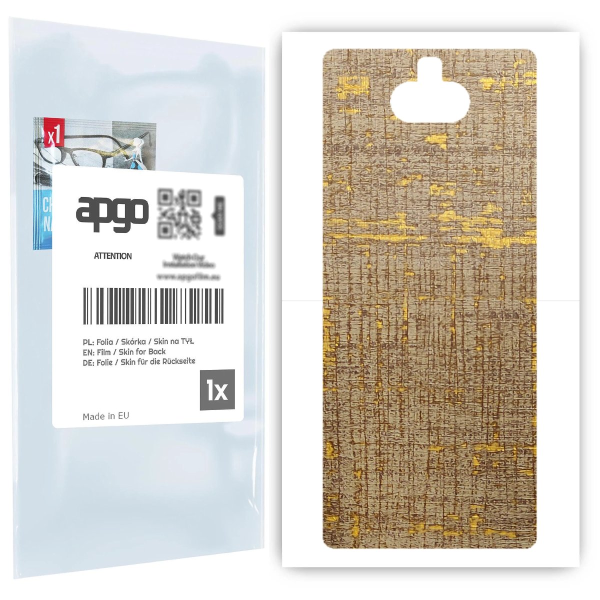 Folia naklejka skórka strukturalna na TYŁ do Sony Xperia 10 -  Tkanina Vintage - apgo SKINS