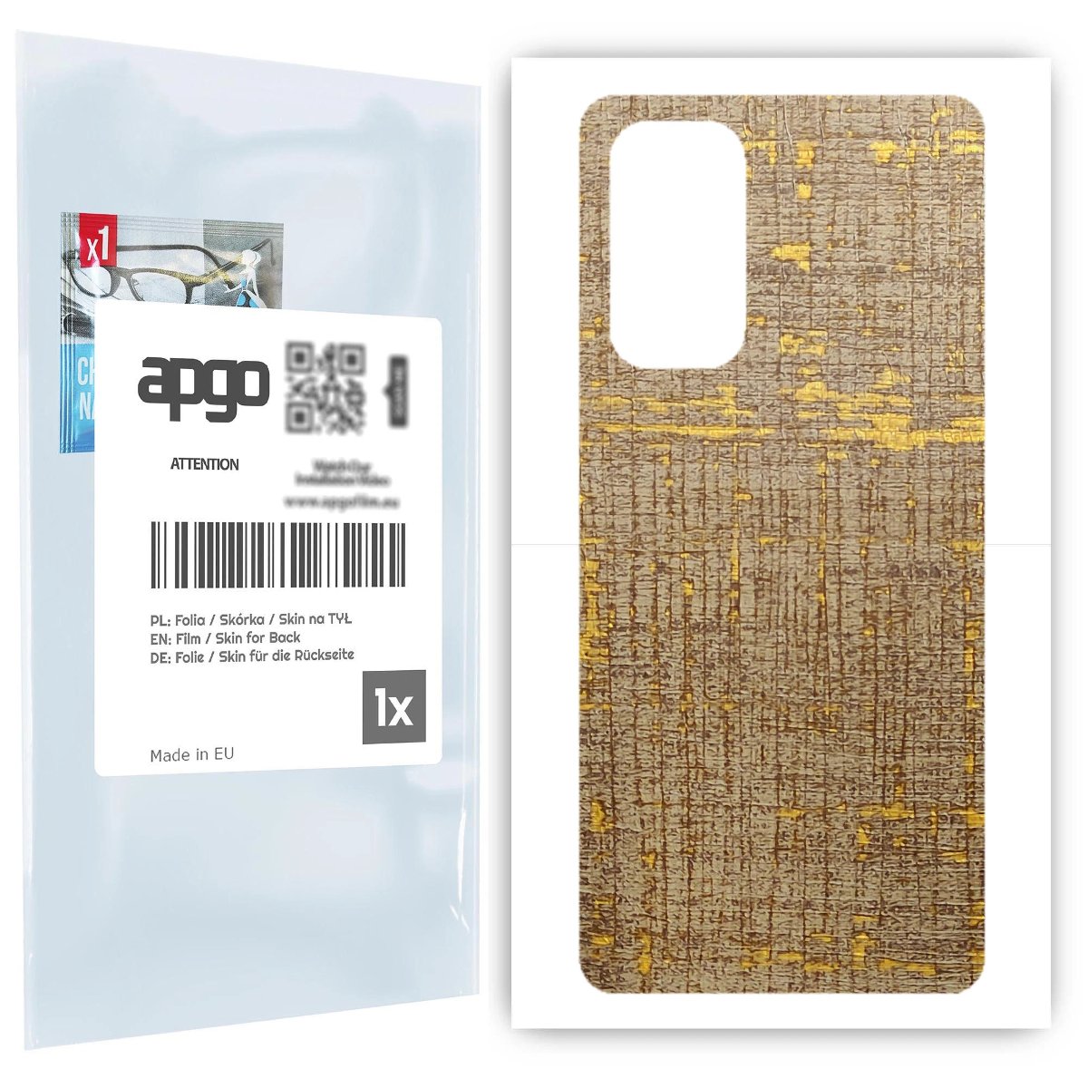 Folia naklejka skórka strukturalna na TYŁ do OnePlus Nord 2 -  Tkanina Vintage - apgo SKINS