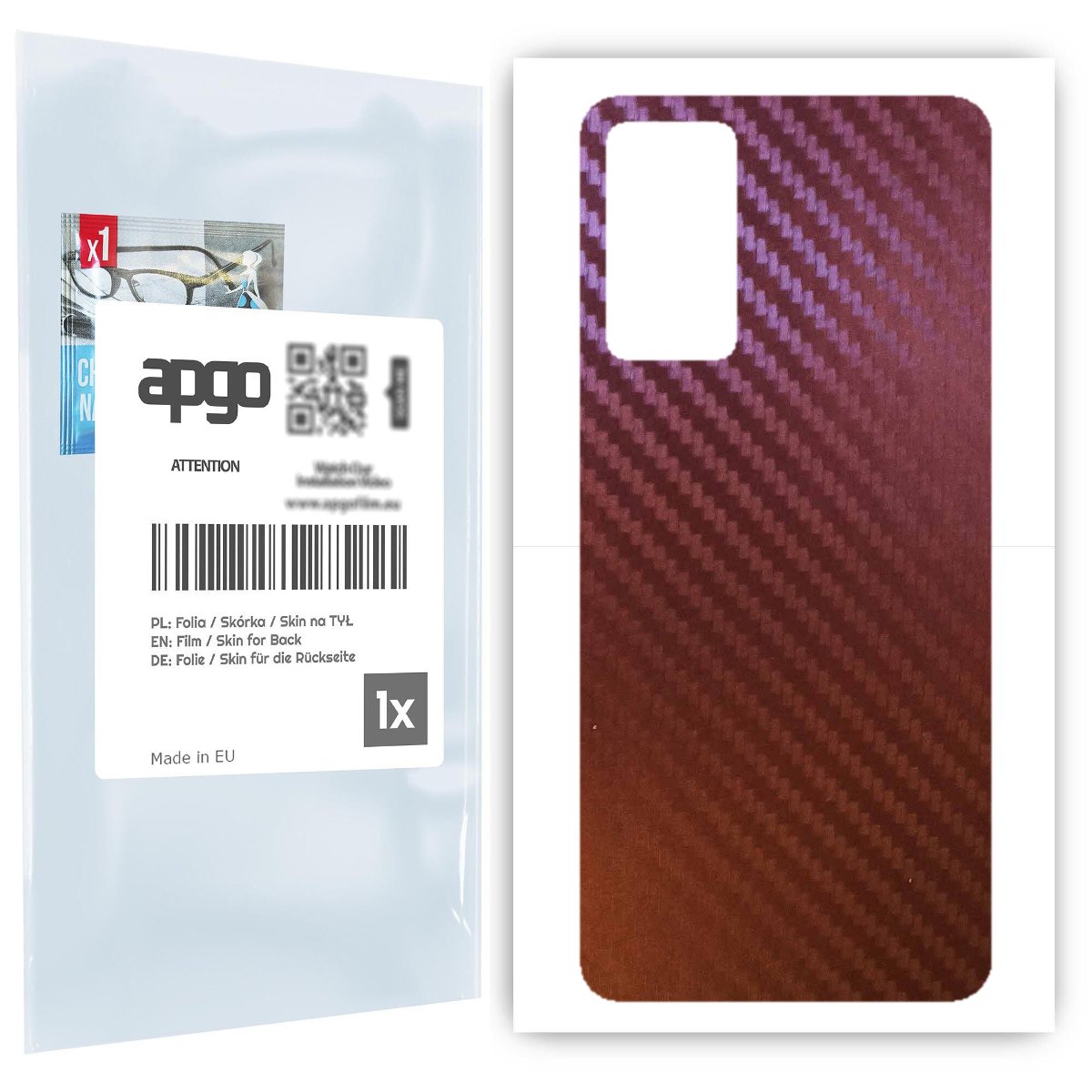 Folia naklejka skórka strukturalna na TYŁ do Xiaomi Redmi Note 11 Pro -  Carbon Kameleon CAKA5 - apgo SKINS