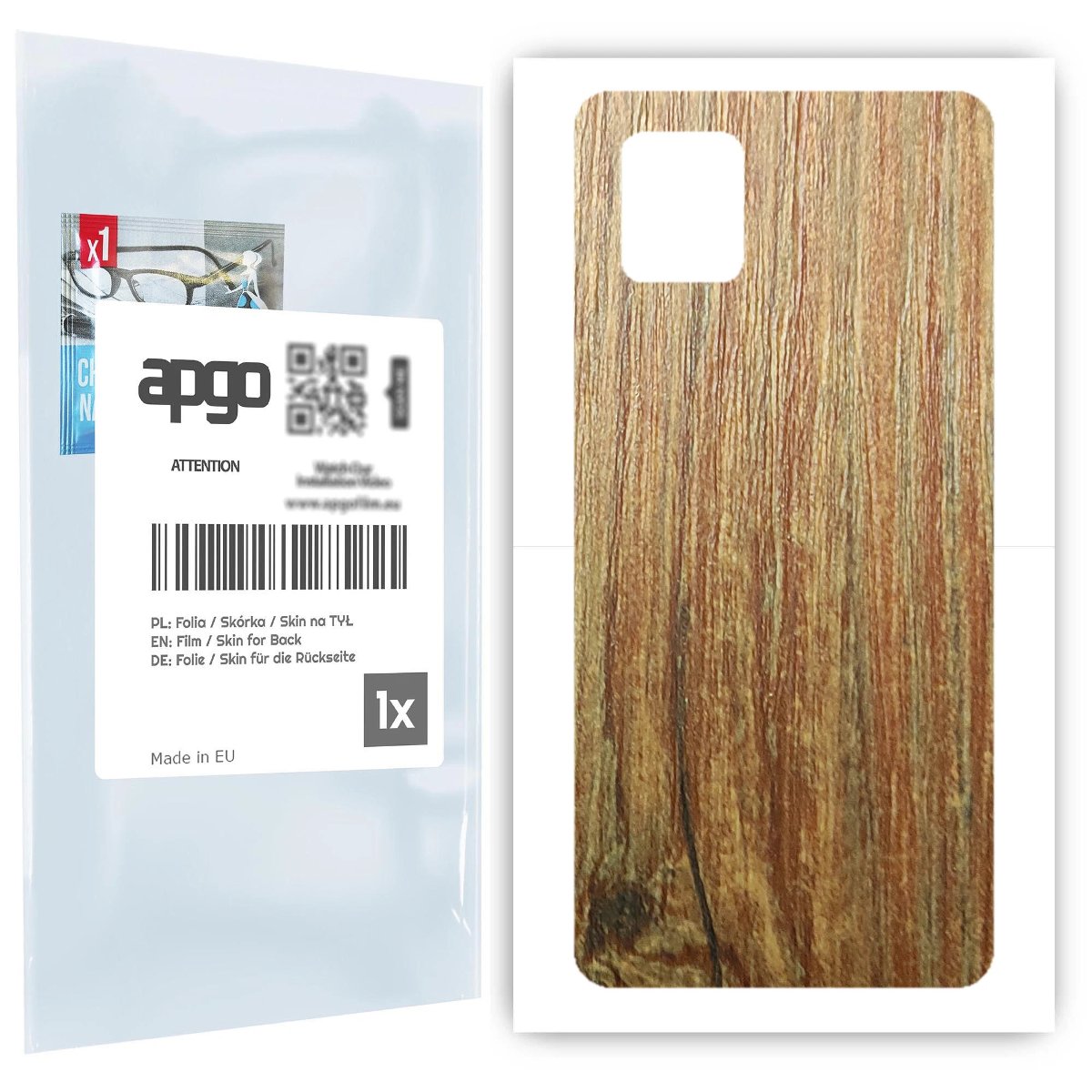 Folia naklejka skórka strukturalna na TYŁ do Samsung Galaxy Note 10 Lite -  Drewno Sosna Antyczna - apgo SKINS