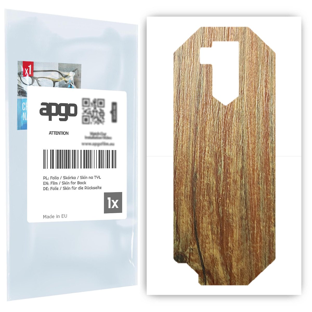 Folia naklejka skórka strukturalna na TYŁ do myPhone HAMMER Iron 3 LTE -  Drewno Sosna Antyczna - apgo SKINS