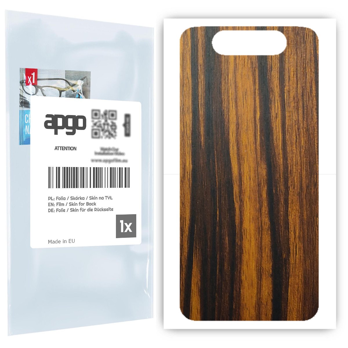 Folia naklejka skórka strukturalna na TYŁ do Samsung Galaxy A80 -  Drewno Tygrysie - apgo SKINS