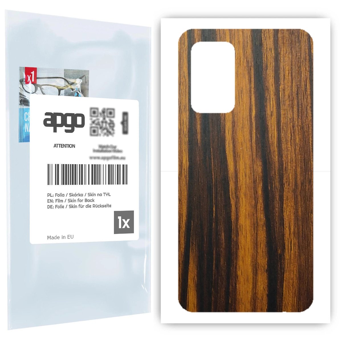 Folia naklejka skórka strukturalna na TYŁ do Samsung Galaxy A52 5G -  Drewno Tygrysie - apgo SKINS