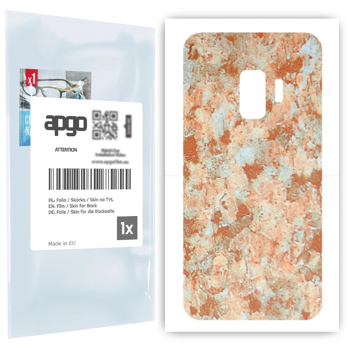 Folia naklejka skórka strukturalna na TYŁ do Samsung Galaxy S9 -  Kamień Piaskowiec - apgo SKINS