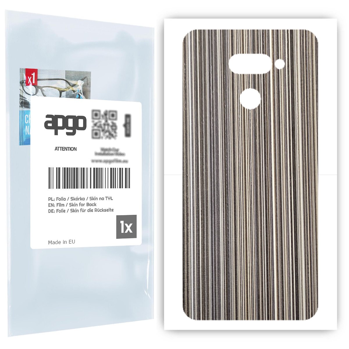 Folia naklejka skórka strukturalna na TYŁ do LG K50 -  Tkanina Paski Mix - apgo SKINS