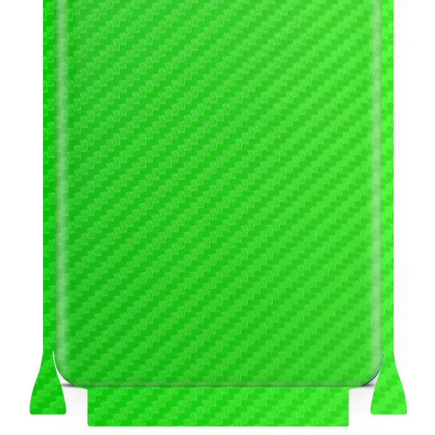 Folia naklejka skórka strukturalna na TYŁ+BOKI do Apple iPad 9.7 (2018) -  Carbon Zielony - apgo SKINS