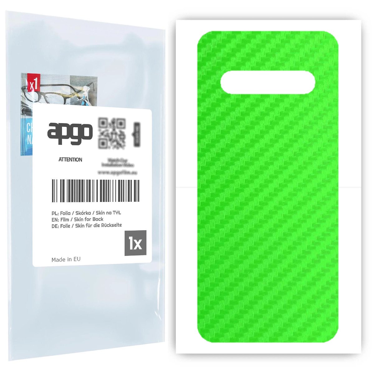 Folia naklejka skórka strukturalna na TYŁ do LG V60 ThinQ 5G UW -  Carbon Zielony - apgo SKINS