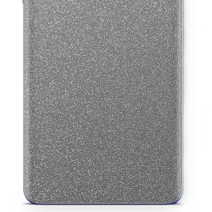 Folia naklejka skórka strukturalna na TYŁ do Samsung Galaxy A21 -  Brokat Srebrny - apgo SKINS
