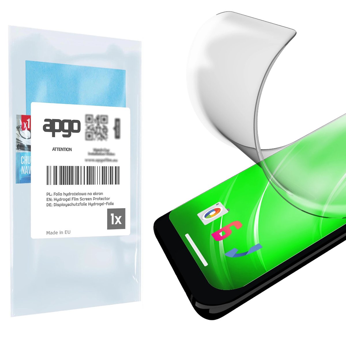 Folia ochronna hydrożelowa MATOWA na ekran do Nokia X100 -  na cały ekran apgo Hydrogel Matte 5D Full Glue