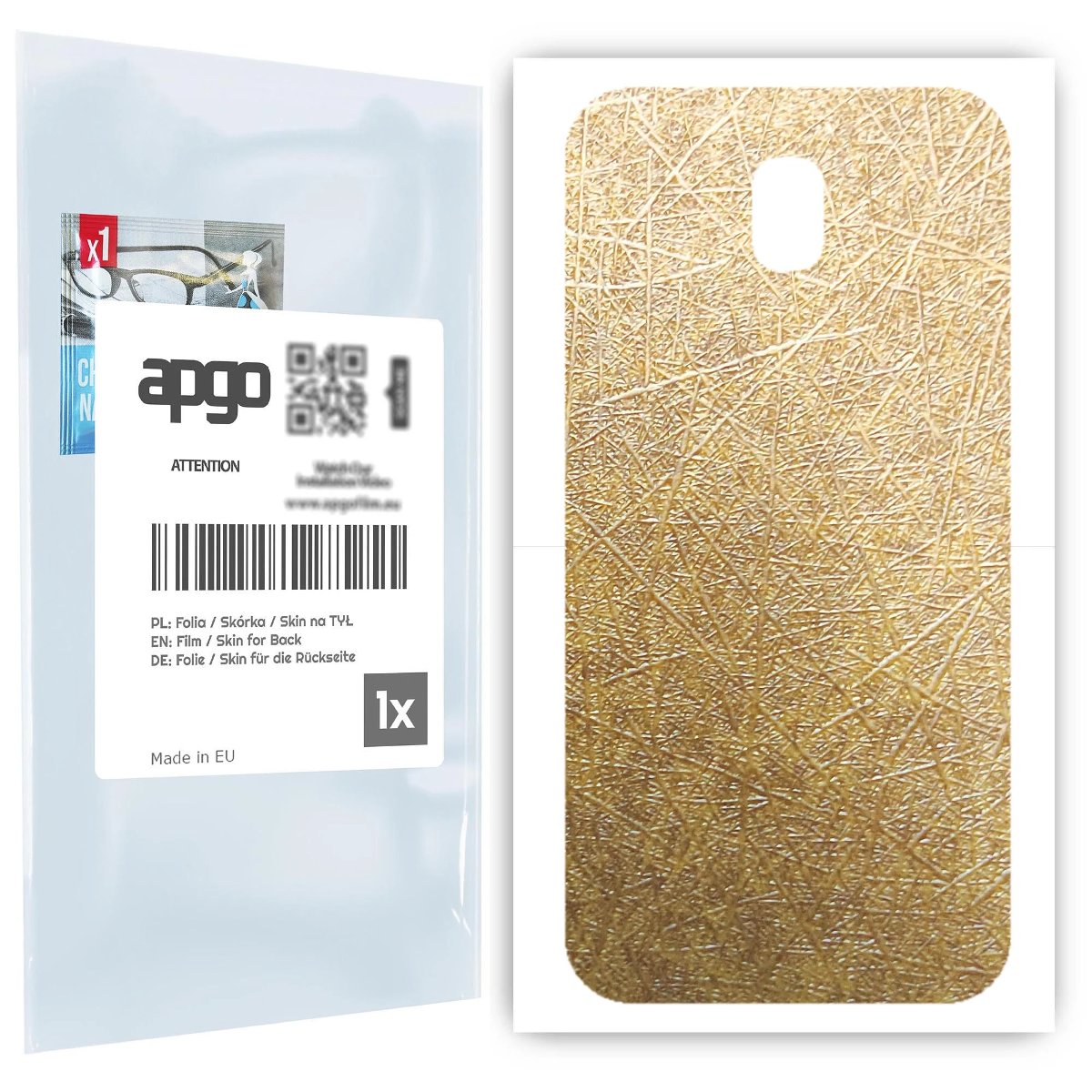 Folia naklejka skórka strukturalna na TYŁ do Samsung Galaxy J5 (2017) -  Tkanina Włókno - apgo SKINS