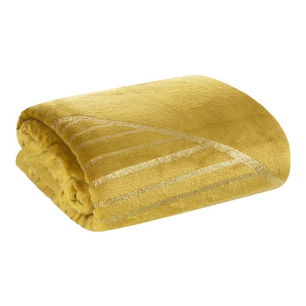 Koc 150 x 200 Flanelowy Eurofirany Ginko3 Miod