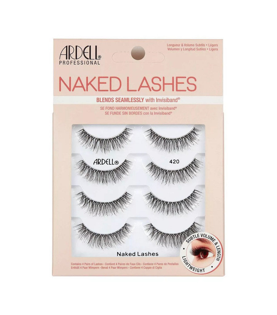 Ardell Naked Lashes Multipack sztuczne rzęsy na pasku 420 black 4 pary