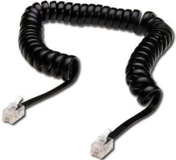 Digitus Kabel telefoniczny spiralka RJ10 4m AK-460101-040-S