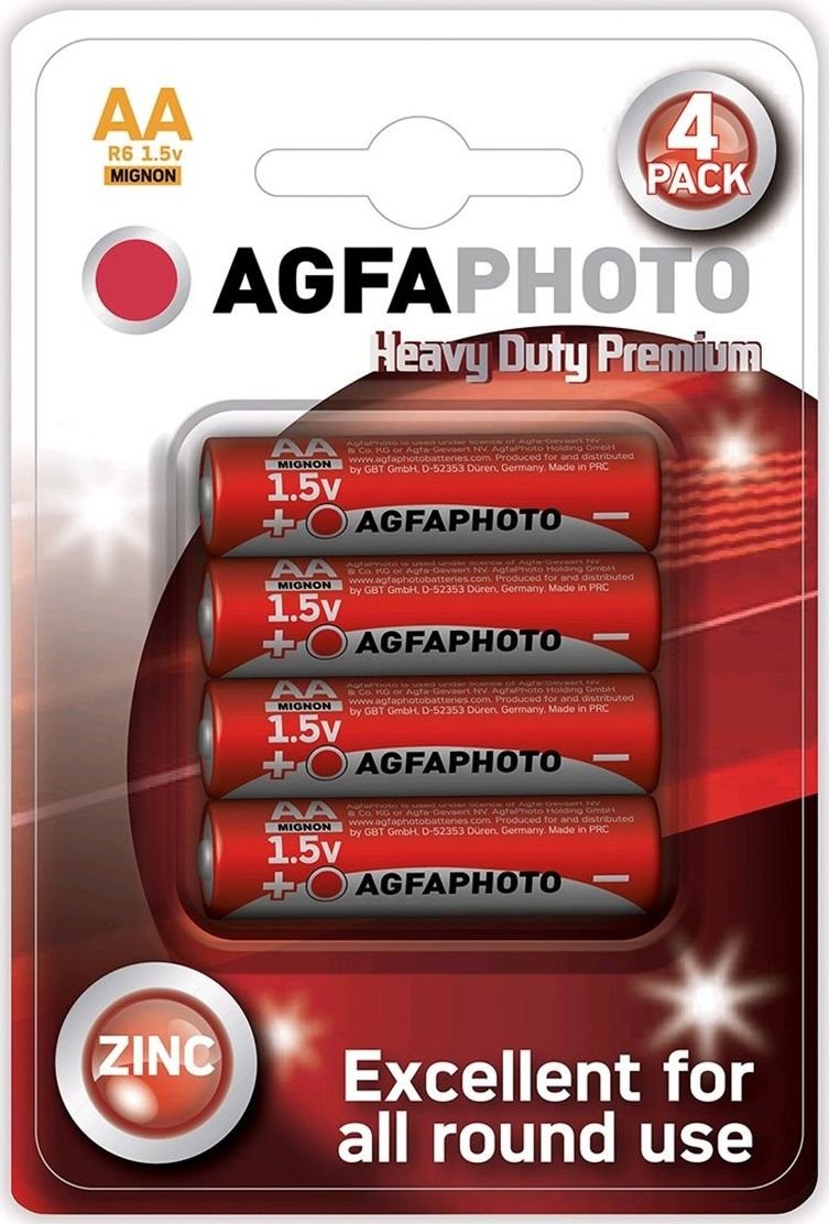 Solight 4 szt. Bateria cynkowa AA 1,5V