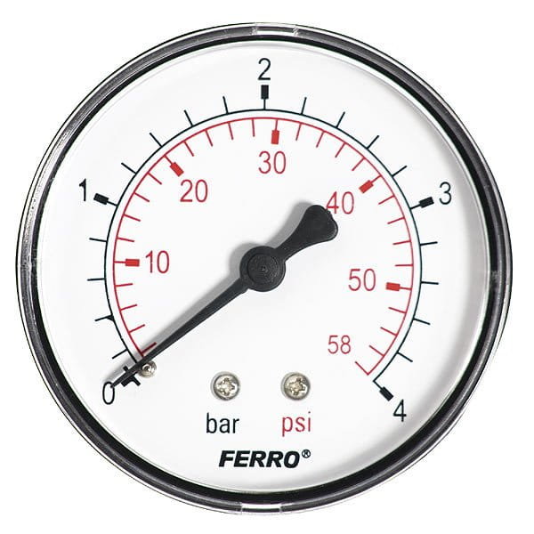 Ferro Manometr 63 mm 1/4 0-4 bar axialny M6304A M6304A