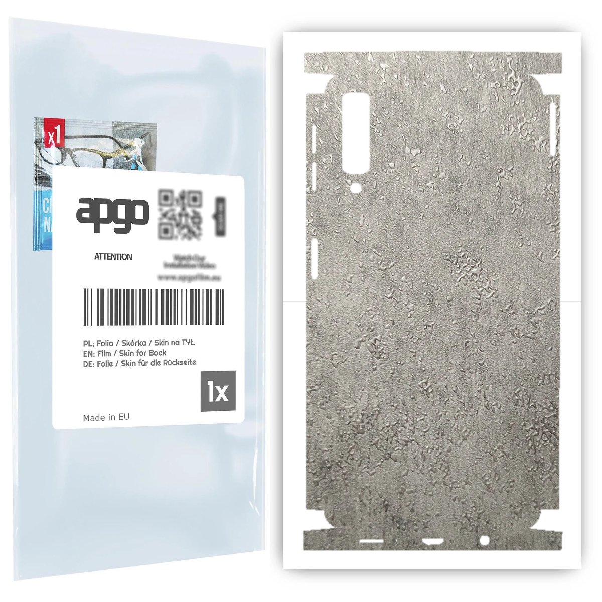 Folia naklejka skórka strukturalna na TYŁ+BOKI do Samsung Galaxy A7 (2018) -  Beton - apgo SKINS