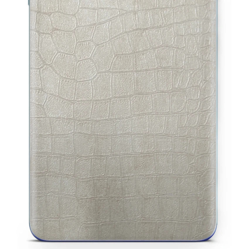 Folia naklejka skórka strukturalna na TYŁ do Samsung Galaxy C7 (2017) -  Skóra Krokodyla Biała - apgo SKINS